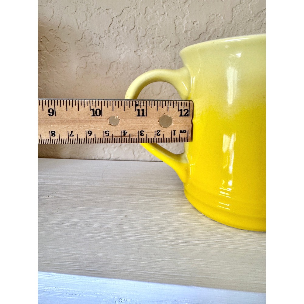 Le Creuset Yellow Ombre Stoneware Coffee Mug 12oz Triple Ring Ceramic Cup - Picture 7 of 10